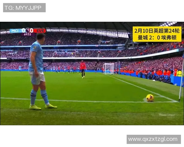 哈兰德五分钟内连入两球曼城闪击埃弗顿强势确立两球领先优势